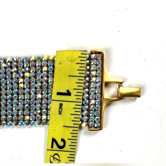 Swarovski Crystal Mesh Wide Bracelet - Picture 12 of 12